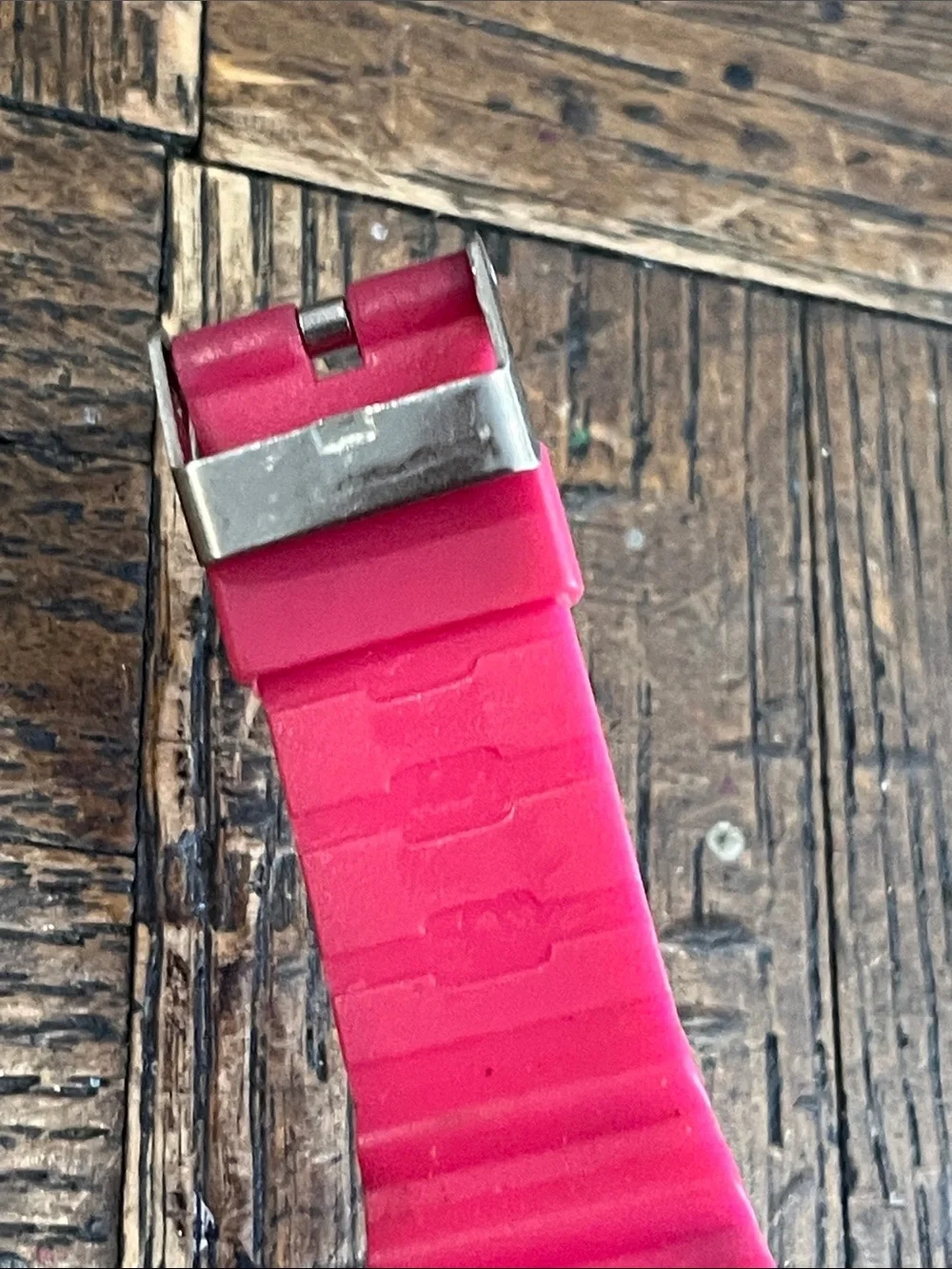 Vintage Blu Planet Neon Pink Strap Yellow Case Digital Watch never used